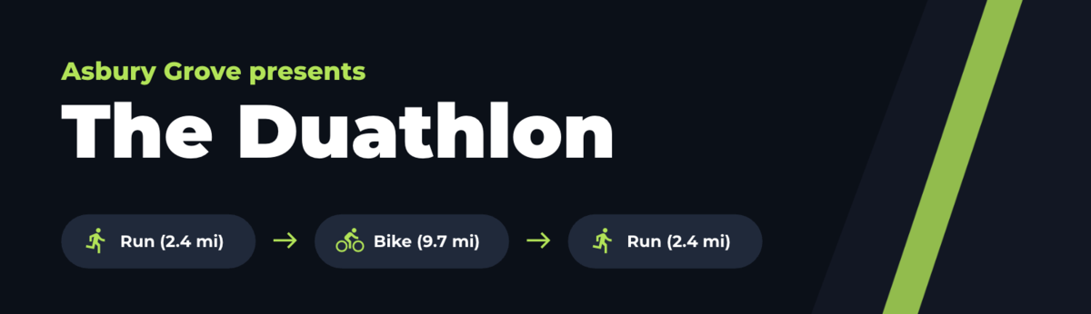 Duathlon at Asbury Grove logo