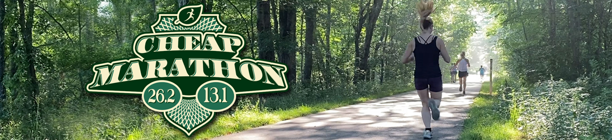 The Cheap Marathon and Half Marathon logo